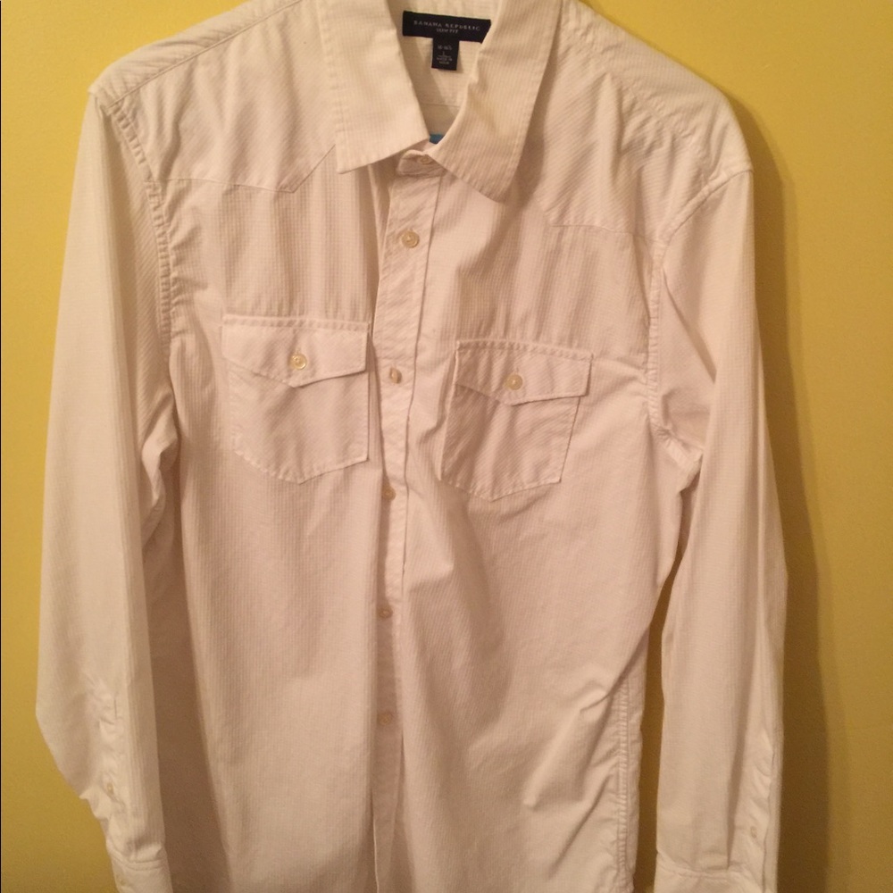 Men's Banana Republic white dress shirt