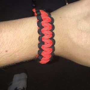 Orange and Black Paracord bracelet