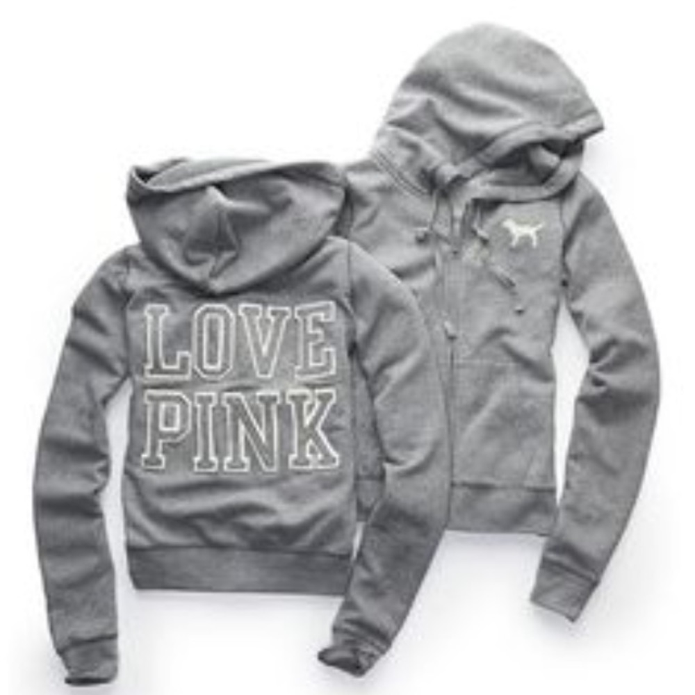 Victoria secret pink grey sweatshirt
