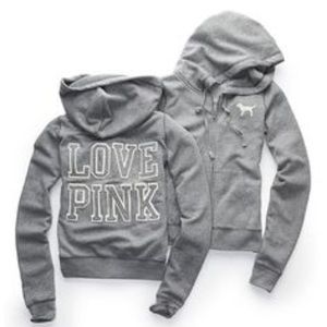 Victoria secret pink grey sweatshirt