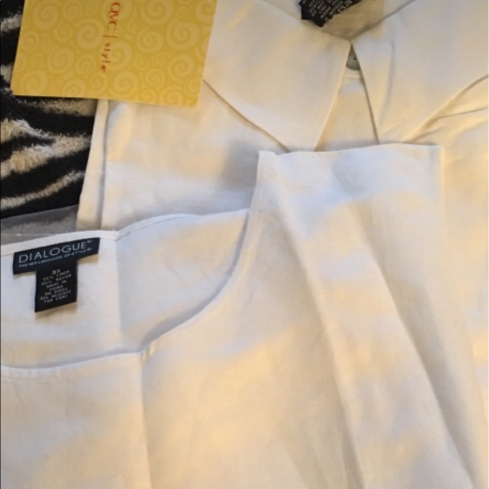 🌺NWT QVC😊3x Button down long sleeve n tank top