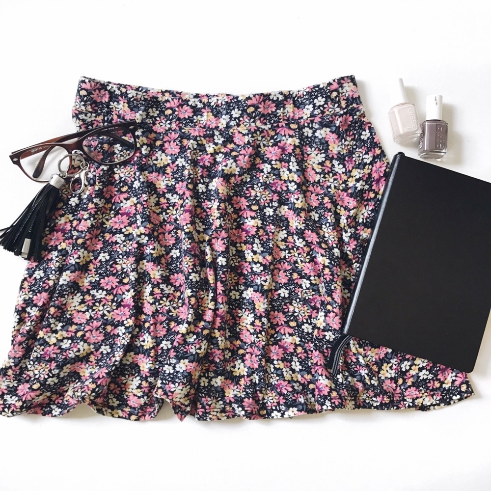 flower skater skirt