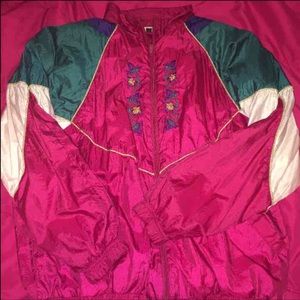 Vintage color block windbreaker