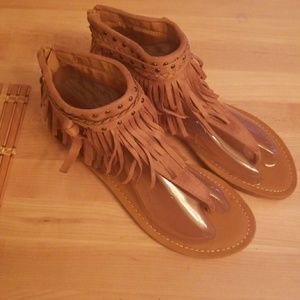 Boho Fringe Gladiator Sandal