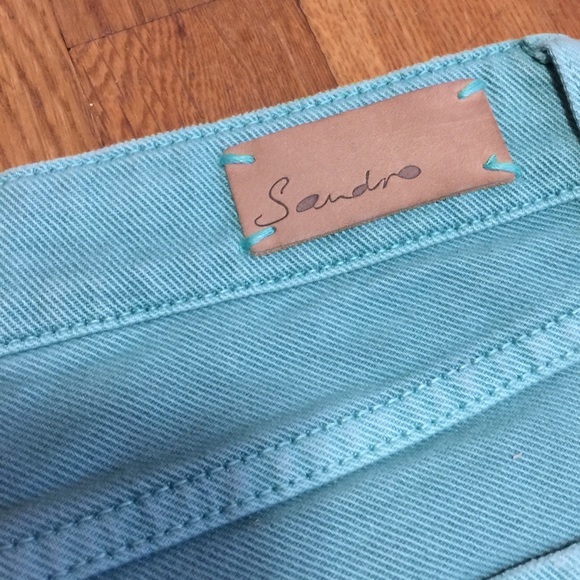 Sandro Paris Mint Jeans Sz 34FR = 0, 24/25, NWOT - Picture 4 of 9