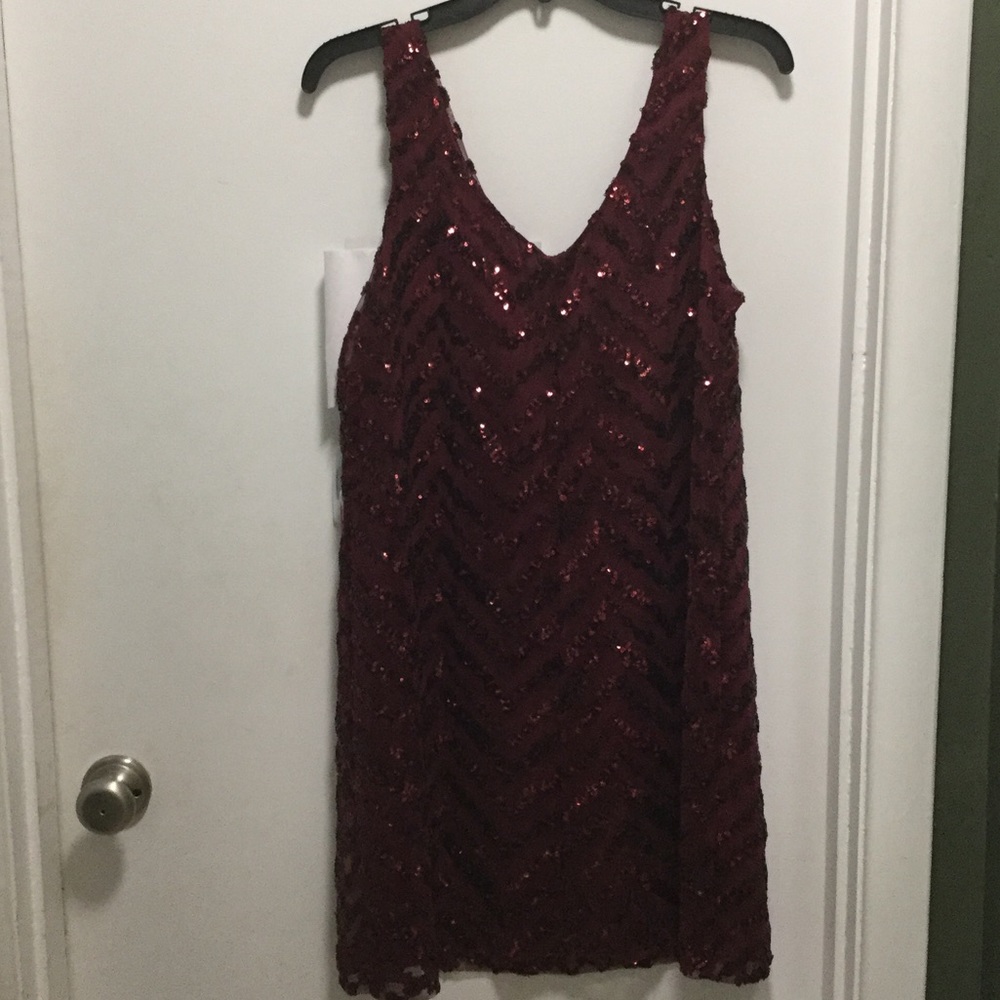 B.B. Dakota chevron sequin mini dress NWT