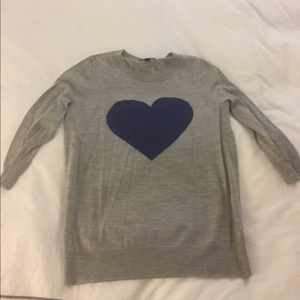 J crew sweater with heart