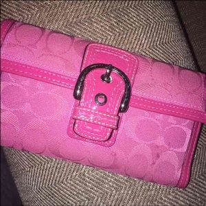 Pink coach wallet