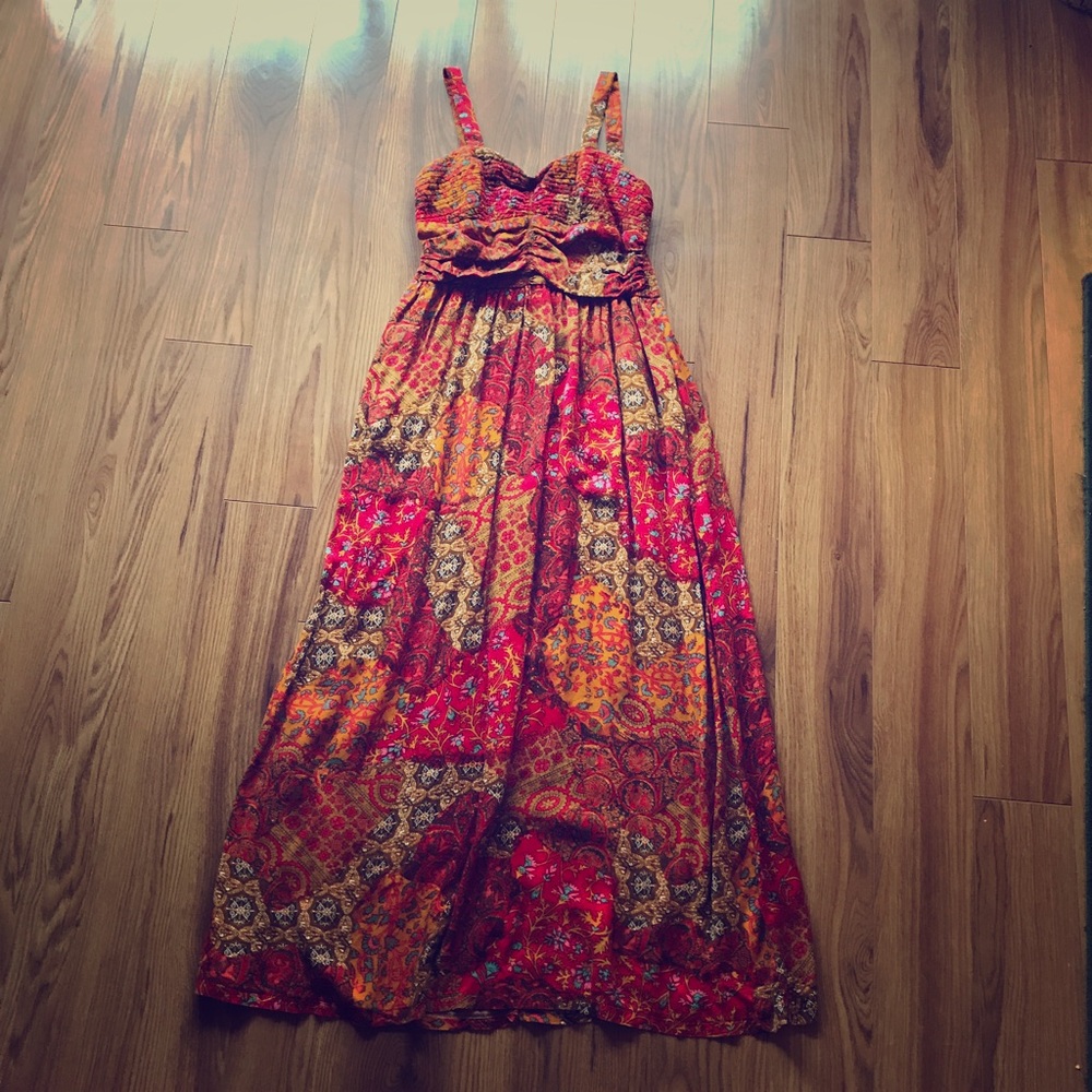 Bohemian Patchwork Maxi Dress