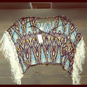 Never Worn Tribal Poncho Top