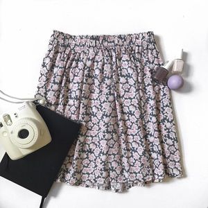 flower skater skirt