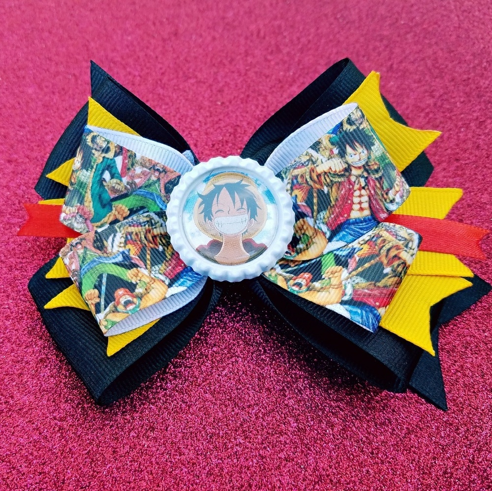 One Piece Monkey D. Luffy Pirate Hair Bow