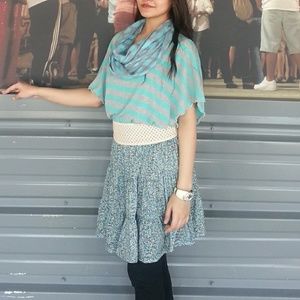 Floral skirt in blue