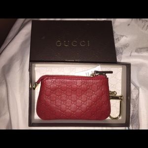 Red Gucci coin satchel