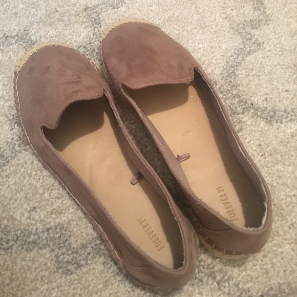Forever 21 tan suede flats; never worn before - Picture 1 of 3