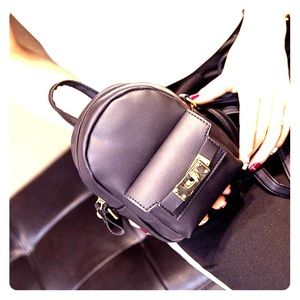 Fashion mini backpack (black)