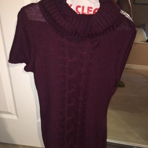 Maroon sweater dress