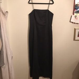 Alex Black A-Line Satin Gown