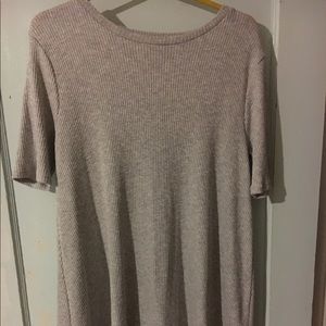 Grey sweatshirt material flowy dress