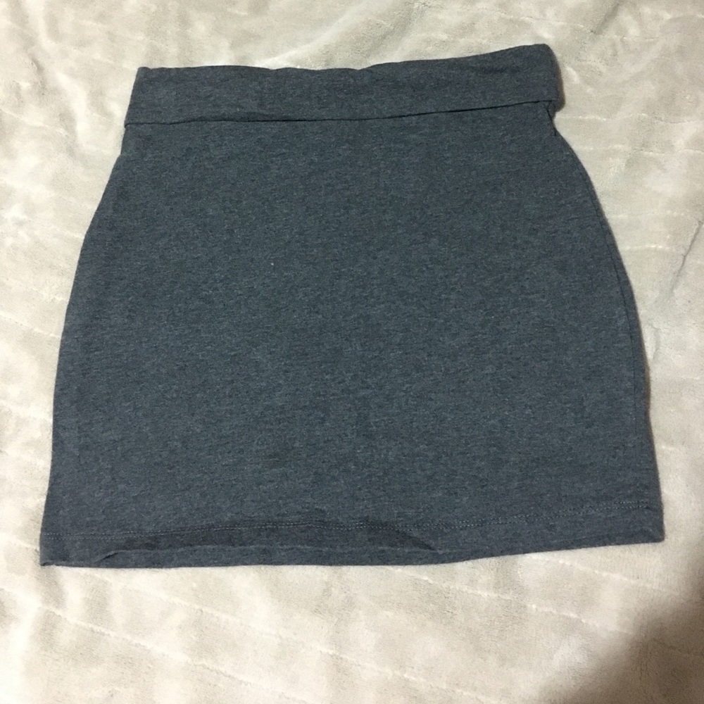 Grey Body Con Skirt