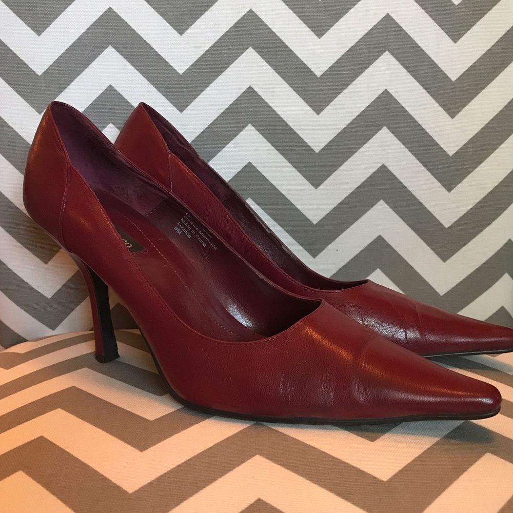 Style & Co. Red Leather Pumps