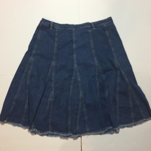 Ashley Stewart Dresses & Skirts - Ashley Stewart Denim A-line Jean Skirt