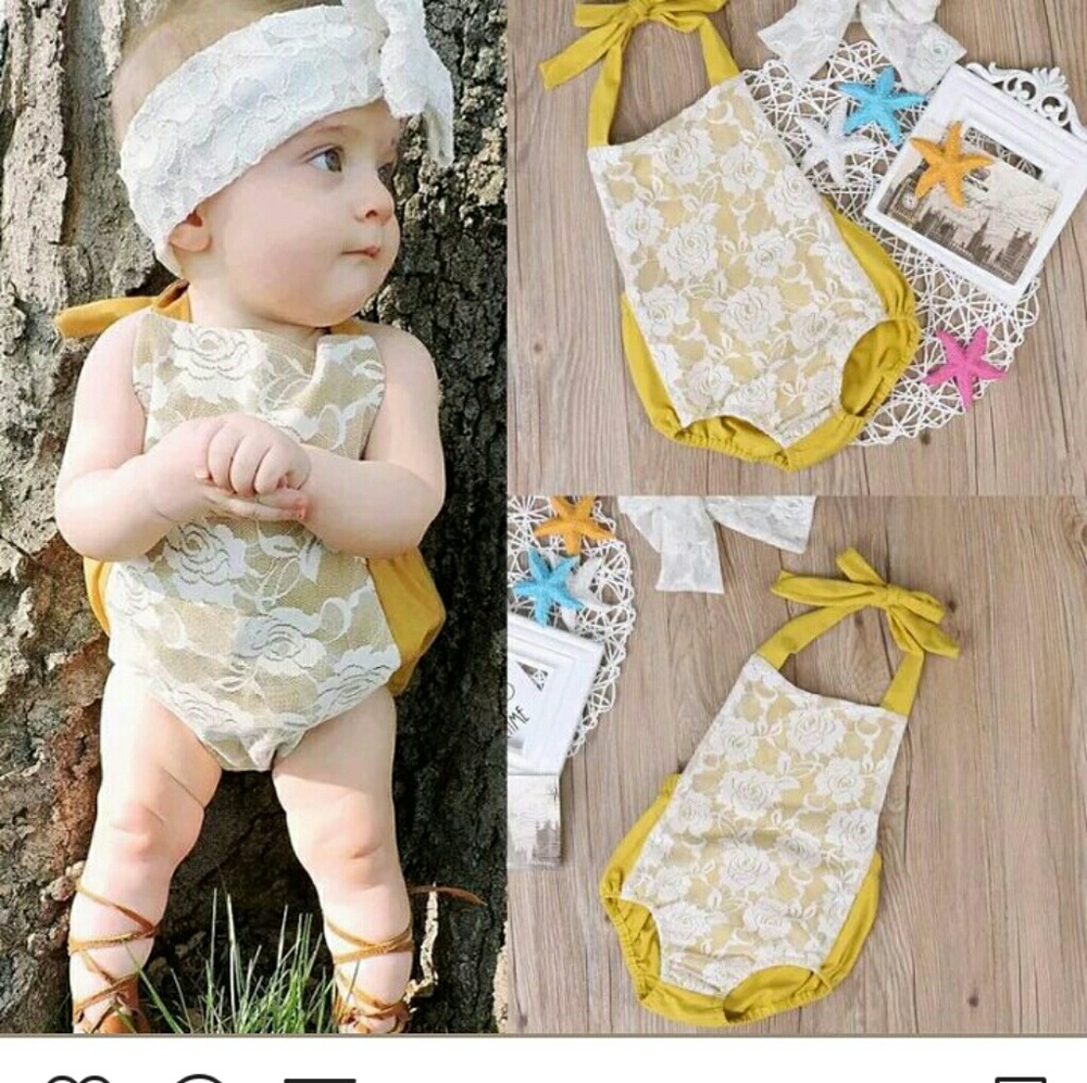 Lace rompet and headbands