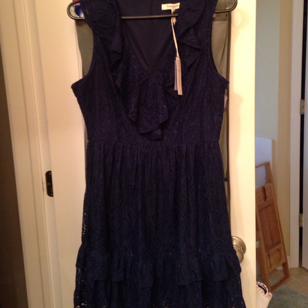 Navy blue lace dress from Francesca's.