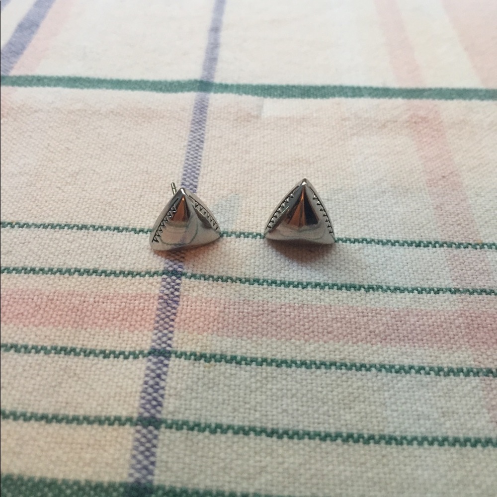 House of Harlow Engraved Faceted Pyramid Earrings