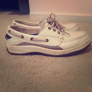 Size 8.5 White Leather Sperry's