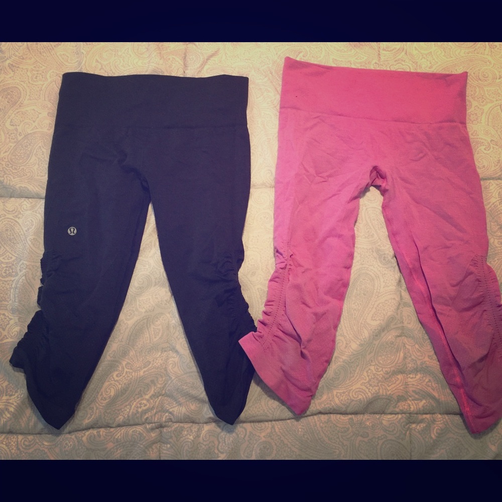 2 pairs Lululemon seamless crop