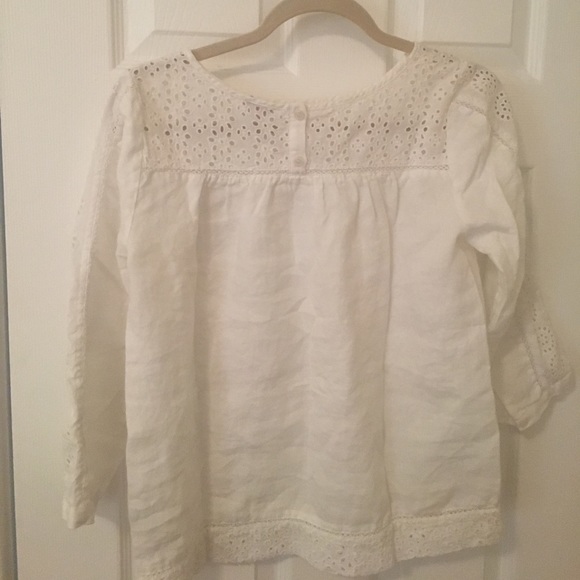 White J. Crew eyelet top - Picture 2 of 3