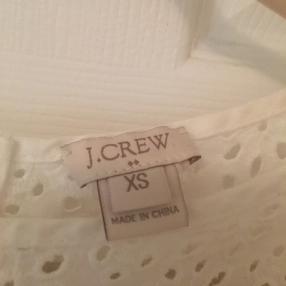 White J. Crew eyelet top - Picture 3 of 3