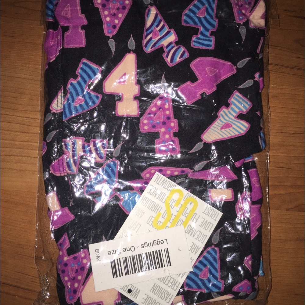 Brand new w/ tags LuLaRoe 4th Birthday Leggings
