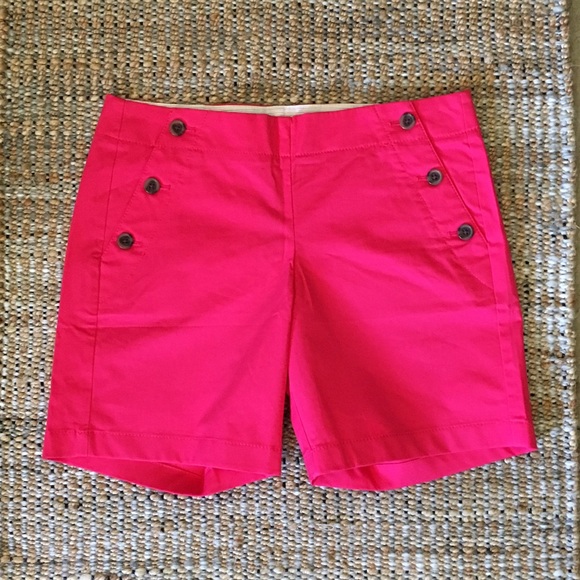 J. Crew Pants - J. Crew Bright Pink Sailor Shorts