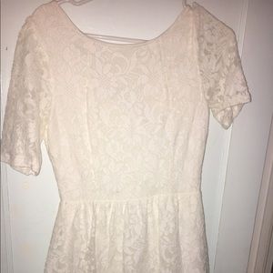 White Floral Lace Dress
