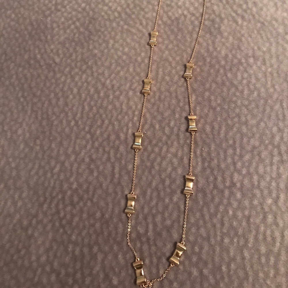 Kate Spade gold bow necklace