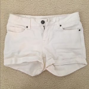 BDG white jean shorts!