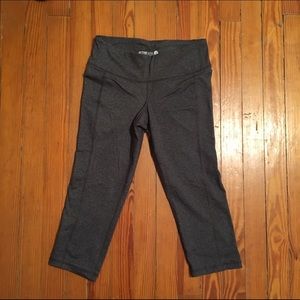 Dark Grey Cropped Workout Leggings