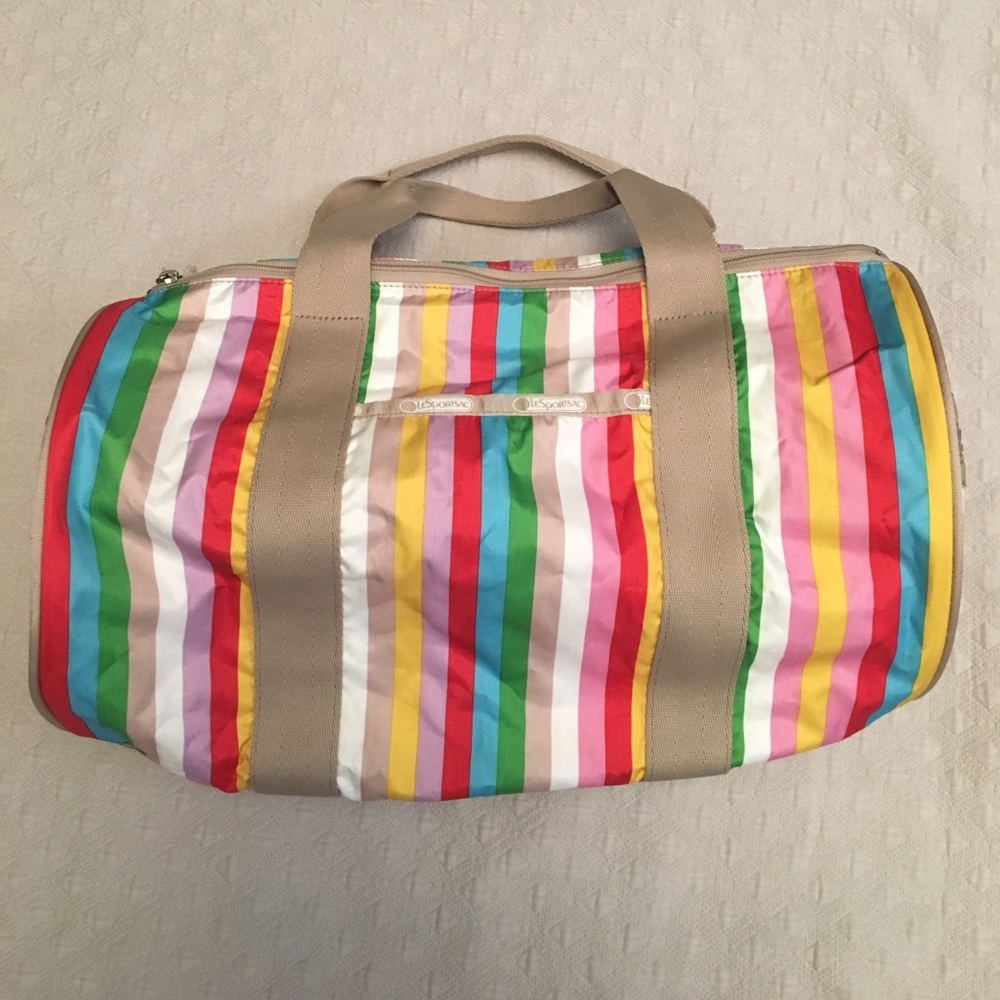 New striped lesportsac mini duffel