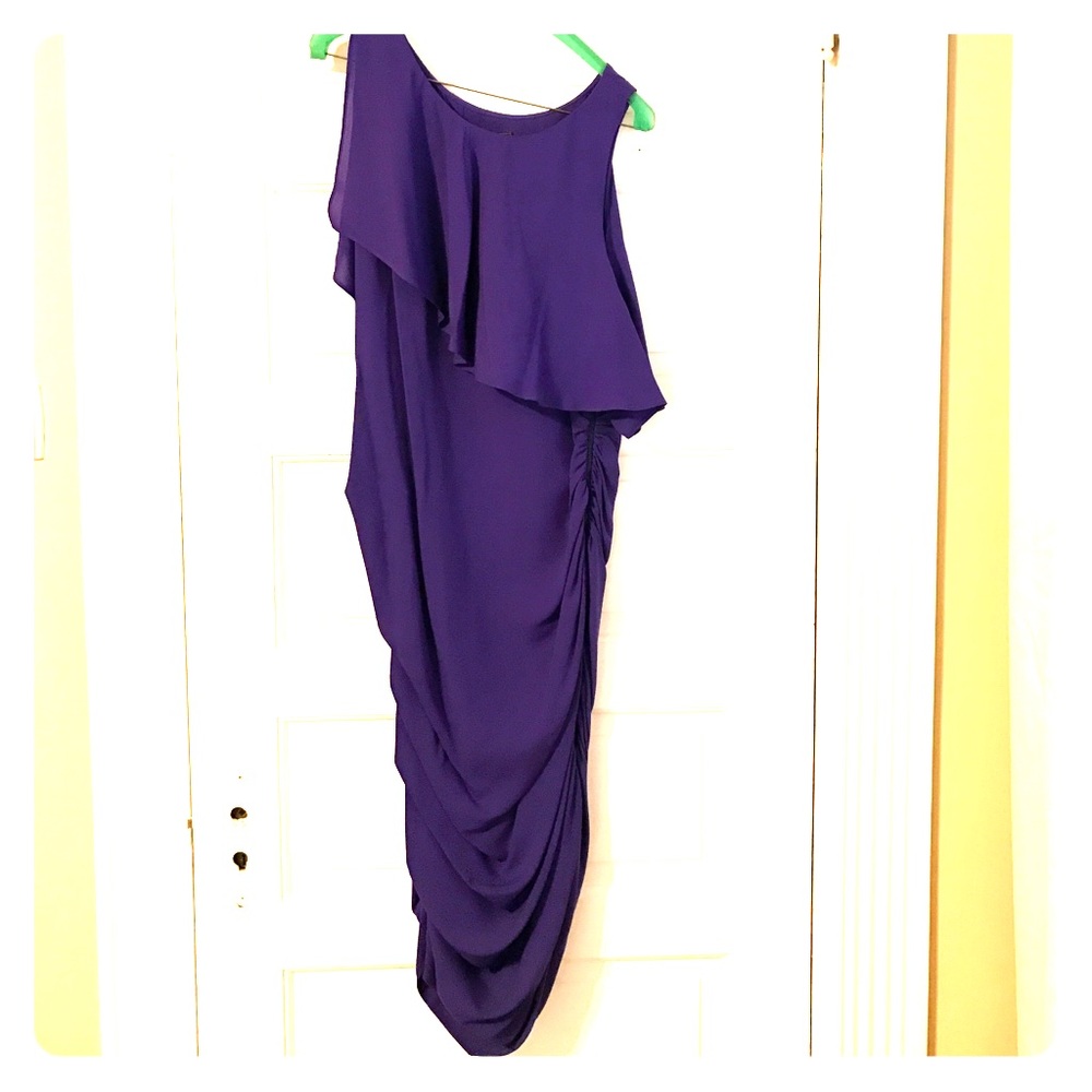 BCBGMAXAZRIA Ruched Side Zip Dress