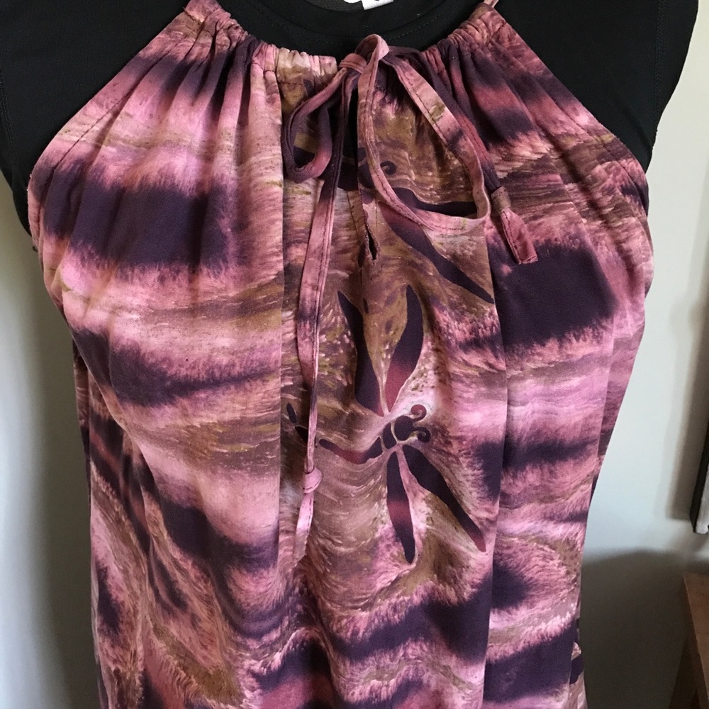 Vintage Silk Tie-Dye Retro Dress