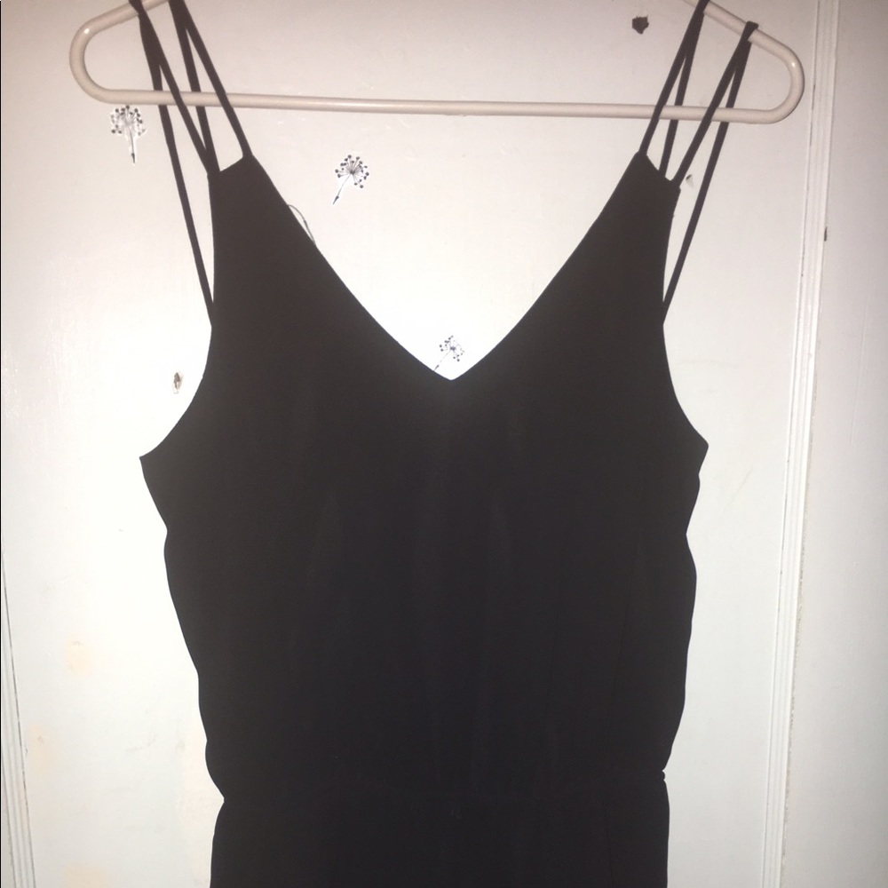 Black Double Spaghetti Strap Romper
