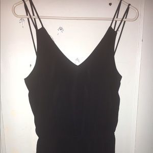 Black Double Spaghetti Strap Romper