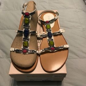 BCBGeneration flat beaded sandals