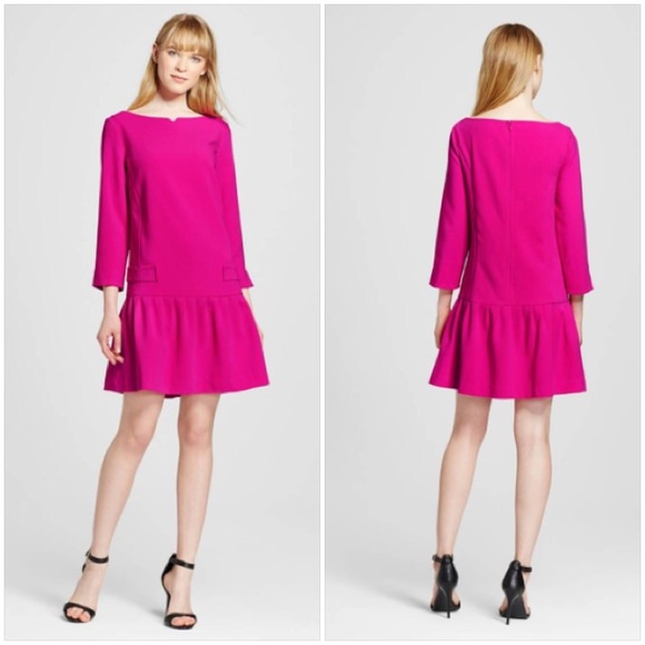 Victoria Beckham for Target Fuchsia Jacquard Dress - Picture 2 of 5