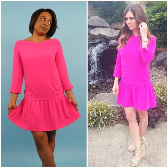 Victoria Beckham for Target Fuchsia Jacquard Dress - Picture 3 of 5