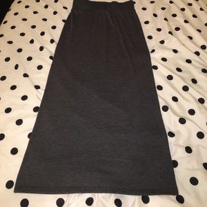 Dark Grey Maxi Skirt•