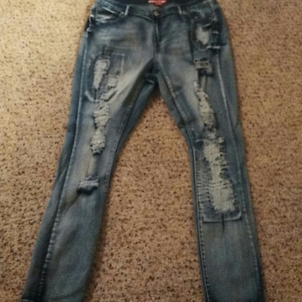 Stressed jeans