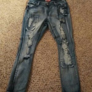 Stressed jeans